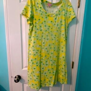 Lilly Pulitzer Yellow and Green Floral Dress